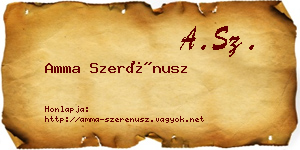 Amma Szerénusz névjegykártya